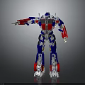 Detailed Robot Character Design Featuring Blue Red Silver Mechanical Parts And Standing Pose