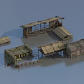 Traditional Rustic Wooden House Design With Multiple Huts Roofs Porch And Fence