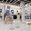 Modern Clothing Store Interior With Brand Apparel Display Racks And Fashion T Shirts