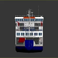 Wight Link White And Blue Ferry Water Transport Vessel With Upper Deck