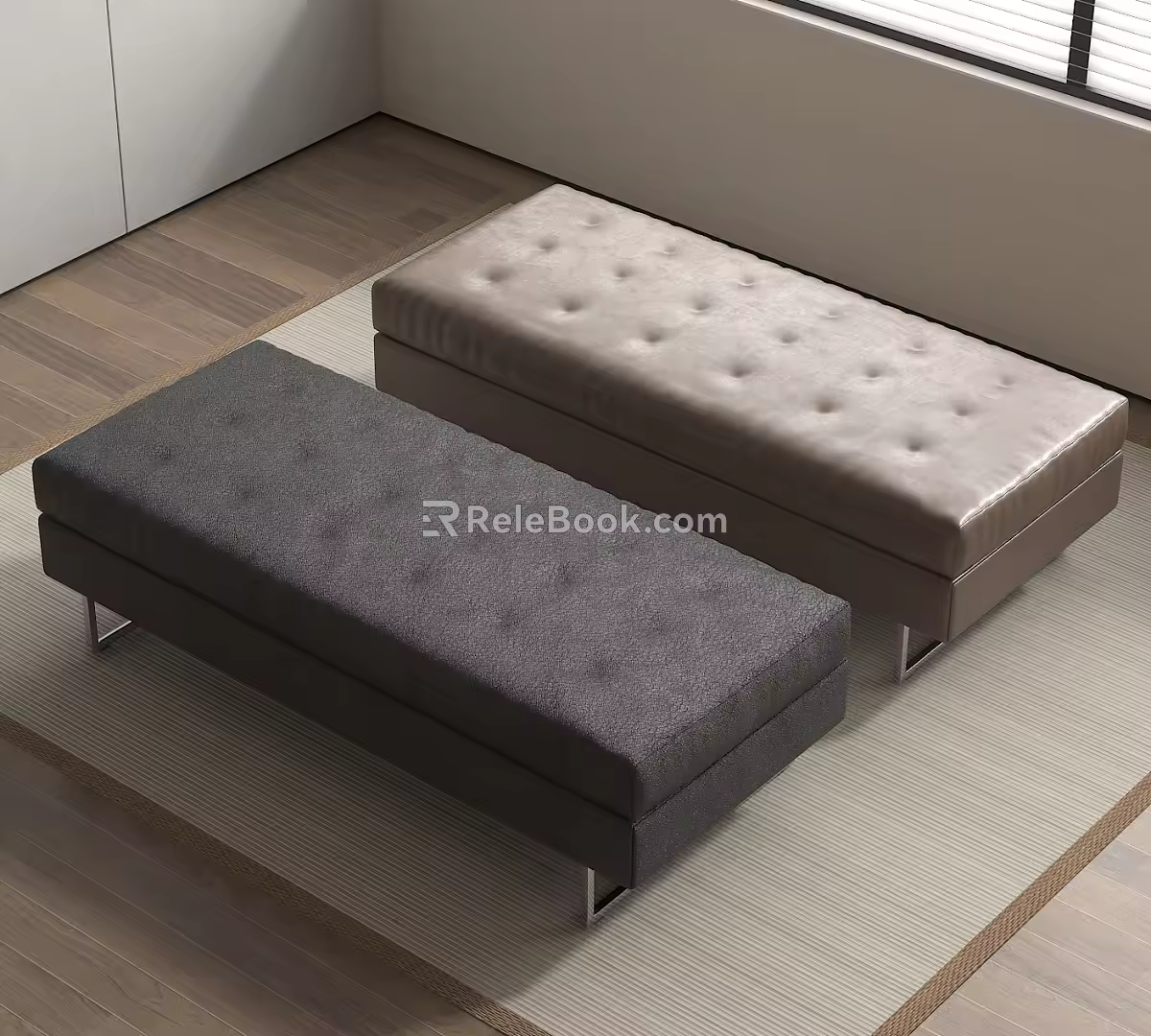 Modern Sofa Bench Bed End Bench 3d model