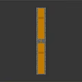 Yellow Two Section Cargo Trailer With Multiple Wheels On Flatbed Platform