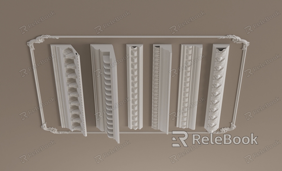 Gypsum Carved Lines model