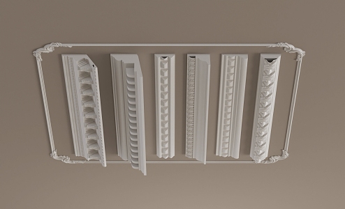 Gypsum Carved Lines 3d model