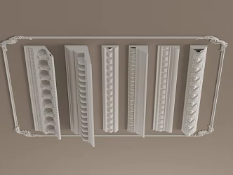Gypsum Carved Lines 3d model