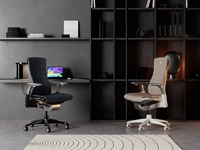 Modern office chair office chair dark background wall model