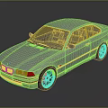 Silver Two Door Coupe Car With Black Wheels And Shiny Exterior Design