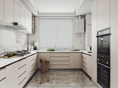 Kitchen Cabinet Enclosed Kitchen Minimalist Kitchen Cabinet 3d model