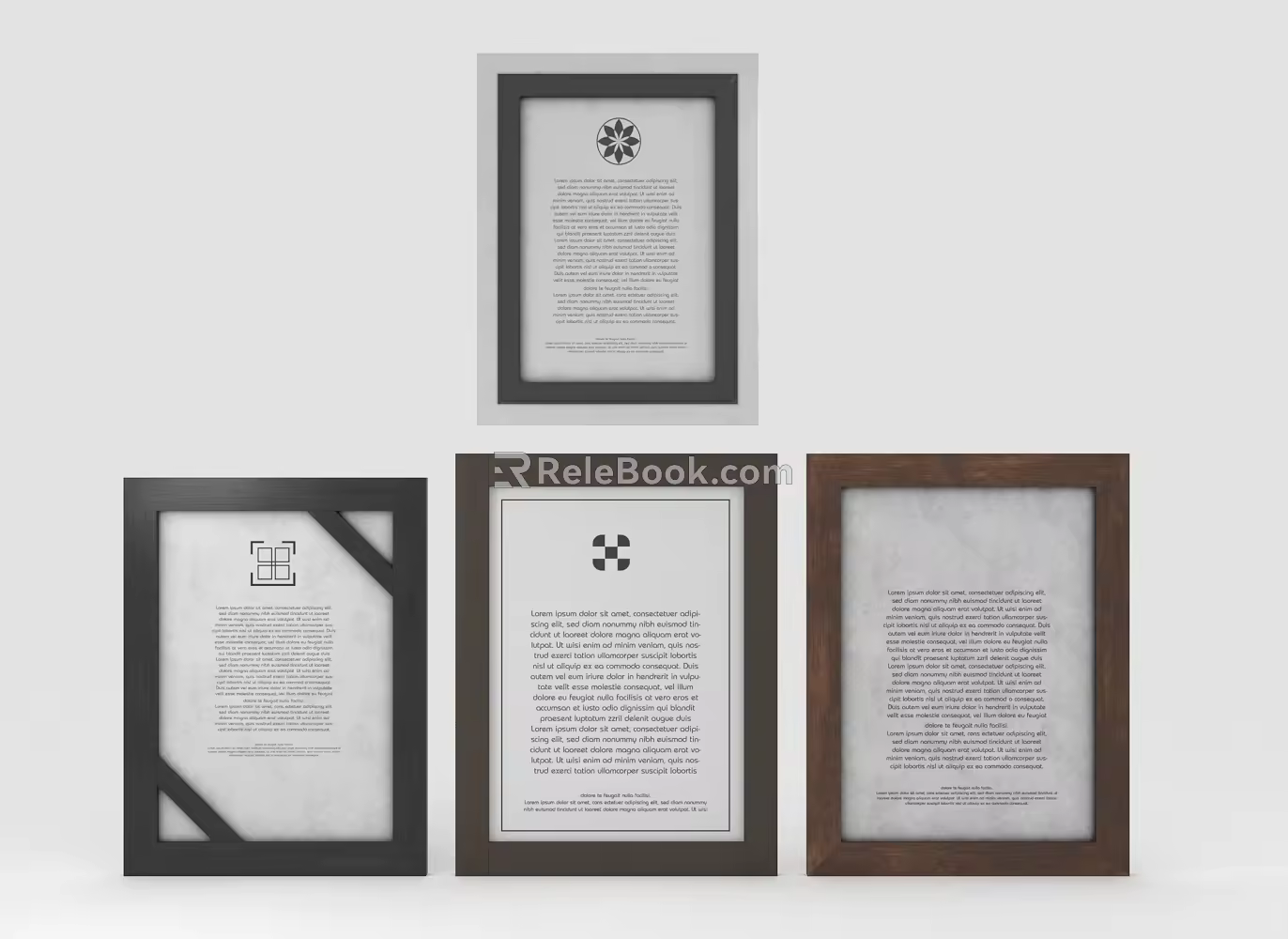 Modern Certificate Photo Frame 3d model