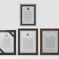 Modern Certificate Photo Frame 3d model