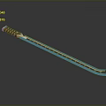 Futuristic Sci Fi Knife With Glowing Blue Blade And Textured Handle