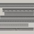 Decorative Gypsum Cornice with Various Ornamental Patterns and Architectural Designs