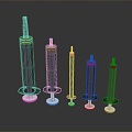 Needle Tube Needle Syringe Medicine Injectable Medicine Medical Products 3d model