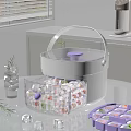 White Purple Food Dehydrator With Transparent Container For Fruit Drying On Kitchen Countertop