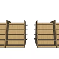 Wooden Display Shelves with Multiple Open Shelves for Retail Store Storage and Organization