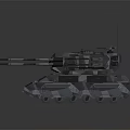 Futuristic Military Tank With Dual Cannons Armored Body And Advanced Tech Equipment