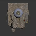 Rocky Architectural Entrance With Circular Door Diamond Decorations Stone Pathway Green Plants And Circular Top