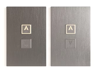 Elevator Button Call Button Metal Panel Stainless Steel Button 3d model