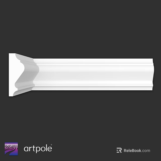 White Architectural Decorative Component With Smooth Surface And Classic Design For Interior Decoration 3d model 