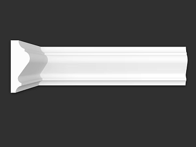 White Architectural Decorative Component With Smooth Surface And Classic Design For Interior Decoration 3d model