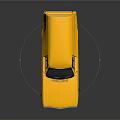 Yellow Classic Van With Retro Exterior Design And Shiny Yellow Finish