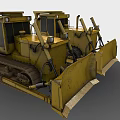 Yellow Tracked Bulldozers Powerful Heavy Machinery For Construction Sites