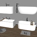 Modern Bathtub Freestanding Bathtub Integrated Bathtub 3d model