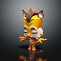 3D Cartoon Lion Character With Yellow Fur Brown Mane And Sleepy Expression Open Arms