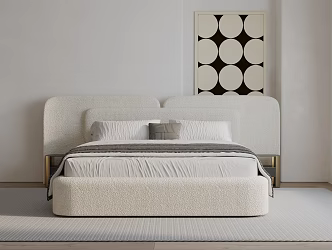 Modern Double Bed 3d model