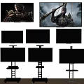 Bracket TV Mobile TV Bracket Screen Display Advertising Screen LCD TV 3d model