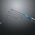 Professional Electric Soldering Iron With Blue Handle Black Cord And Metal Tip For Electronics Repair