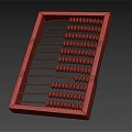 modern abacus wooden abacus chinese abacus 3d model