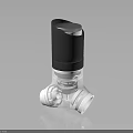 Transparent Household Water Dispenser With White Base And Black Lid