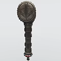 Hammer Shaped Ornament Decor Set With Colorful Gemstones And Metal Craft