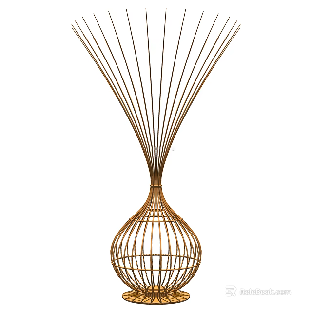 Modern Rattan Woven Decorative Ornament Set For Home Living Room Tabletop 3d model 