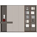 Light Luxury Bookcase Decorative Bookcase 3d model