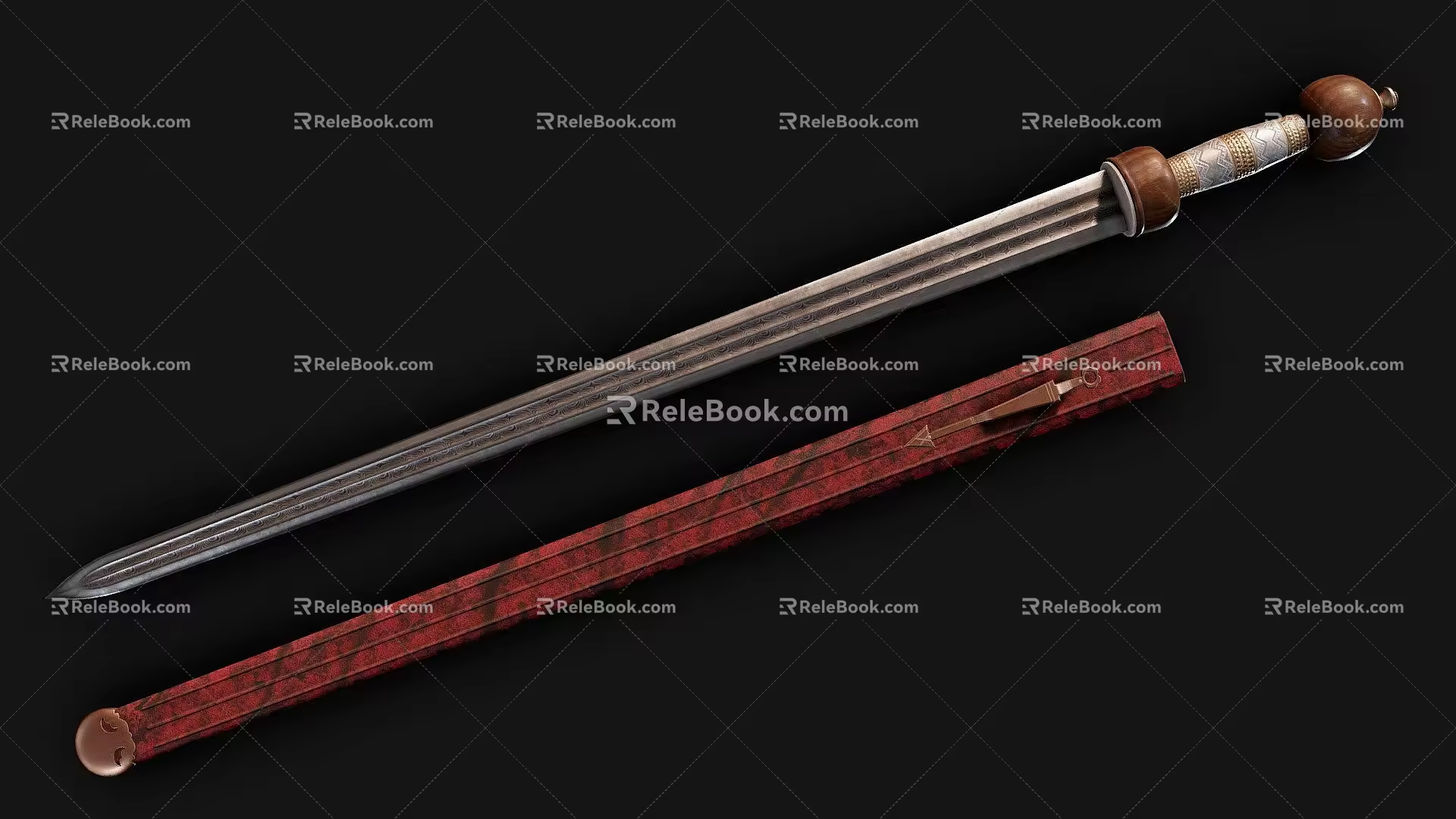 Weapon Sword and scabbard 3d model