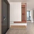 Sleek Modern Shoe Cabinet Design With Storage Compartments Seating Bench And LED Lights