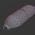 Cartoon Scene With Futuristic Grid Structure Featuring Glass Panels And Cylindrical Design