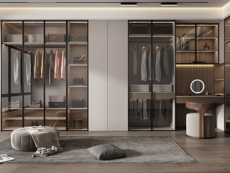 Light Luxury Cloakroom 3d model