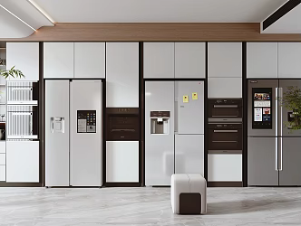 Modern Cabinet Refrigerator 3d model