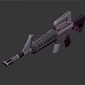 Tactical Modern Rifle With Metallic Finish Detailed Barrel Stock And Magazine