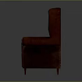 Vintage Brown Leather Sofa And Armchair Furniture Set For Living Room