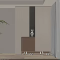 Modern Shoe Cabinet With White Light Wood Design Drawers And Decorative Figurine