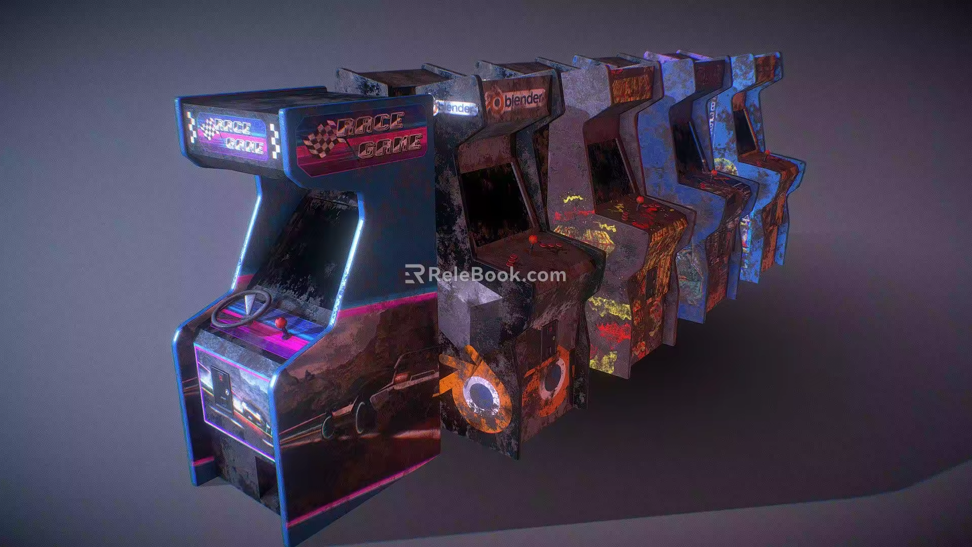 Modern game arcade game machine 3d model
