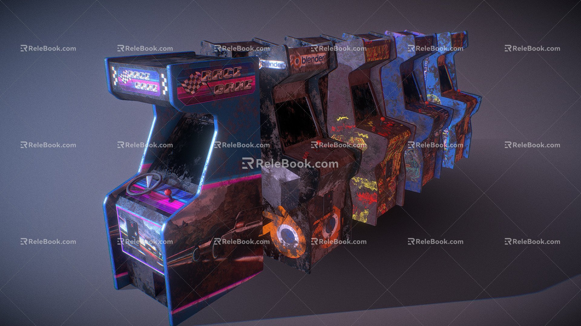 Modern game arcade game machine 3d model