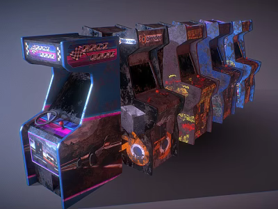 Modern game arcade game machine 3d model