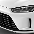 White SUV Car With Modern Exterior Design And Black Roof