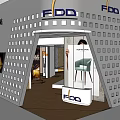 FDD Modular Smart Exhibition Booth With Grid Design And Furniture