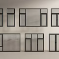 Modern windows casement windows floor-to-ceiling windows bay windows doors and windows balcony windows 3d model
